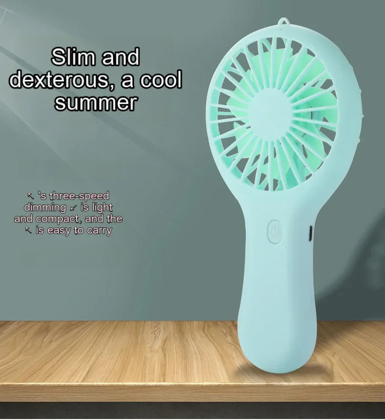 Portable Mini Handheld Fan USB Charging 3 Speed High Wind Desktop Office Travel Pocket Handheld Fan Handheld Small Charging Fan
