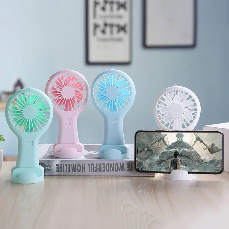 Portable Mini Handheld Fan USB Charging 3 Speed High Wind Desktop Office Travel Pocket Handheld Fan Handheld Small Charging Fan