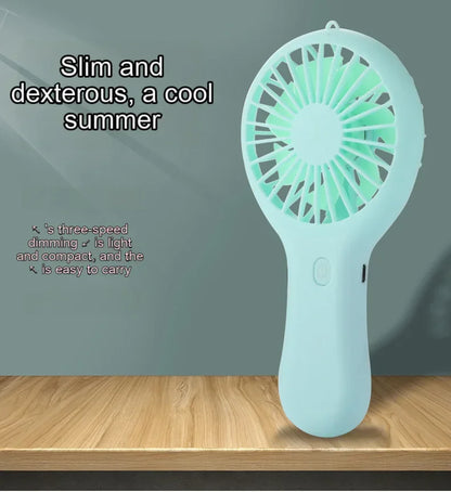 Portable Mini Handheld Fan USB Charging 3 Speed High Wind Desktop Office Travel Pocket Handheld Fan Handheld Small Charging Fan